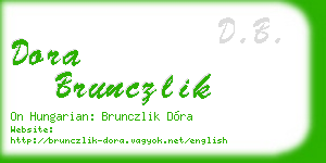 dora brunczlik business card